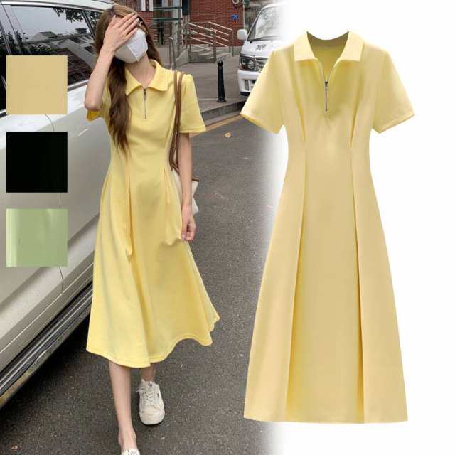 ワンピース レディース ロングワンピース シャツワンピース ロング シャツ きれいめ Aライン ミモレ丈 着痩せ 韓国風 カジュアル 半袖 大きいサイズ 大人 オフィス OL 通勤 エレガント 体型カ