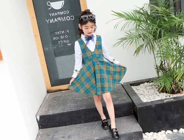 セール 女の子 スカート ワンピース フォーマル 無地 チェック柄 スカート 子供発表会入学式 子供服フォーマル女の子 キッズ 七五三 入学式 誕生日 入園式卒園式 タック入り 制服 スカート